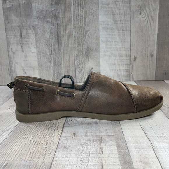 BOBS by Skechers Chill Luxe Buttoned Up Women's Leather Slip On Flats Size 9.5 - Picture 7 of 13